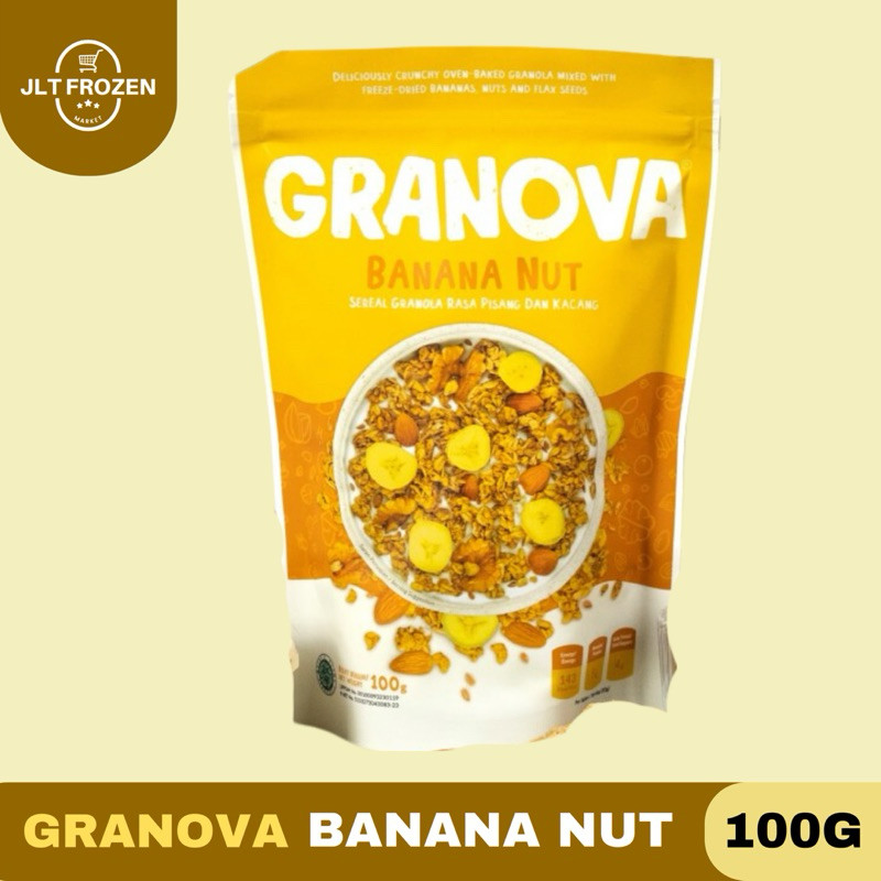 

Granova Banana Nut / Sereal Granola Sehat / Cemilan Diet / Snack Sehat Granola Rasa Pisang dan Kacang - 100g