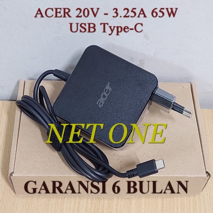 Adaptor Charger 65W For Acer Aspire 5 Spin 14 A5SP14 A5SP14-51MTN 20V 3.25A Type-C -NETONE