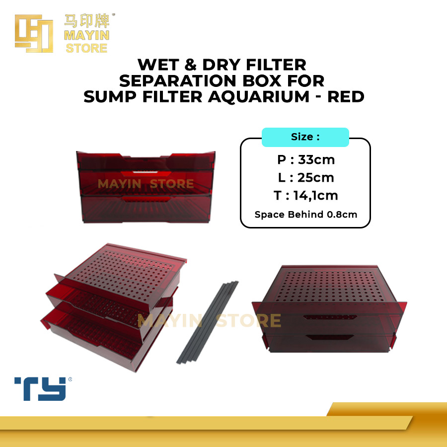 Wet & Dry Filter Separation Box for Sump Filter Aquarium Akuarium