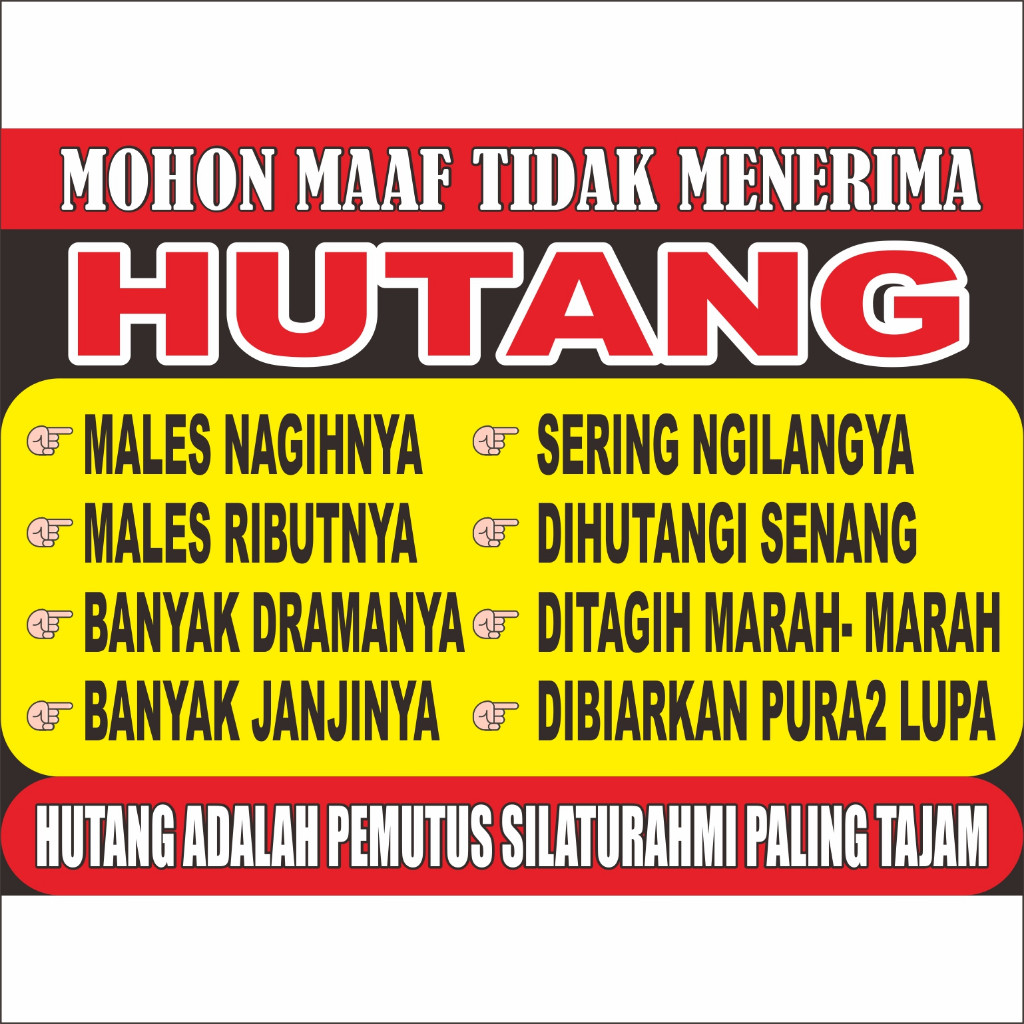 

STIKER STICKER HUTANG TYPE E