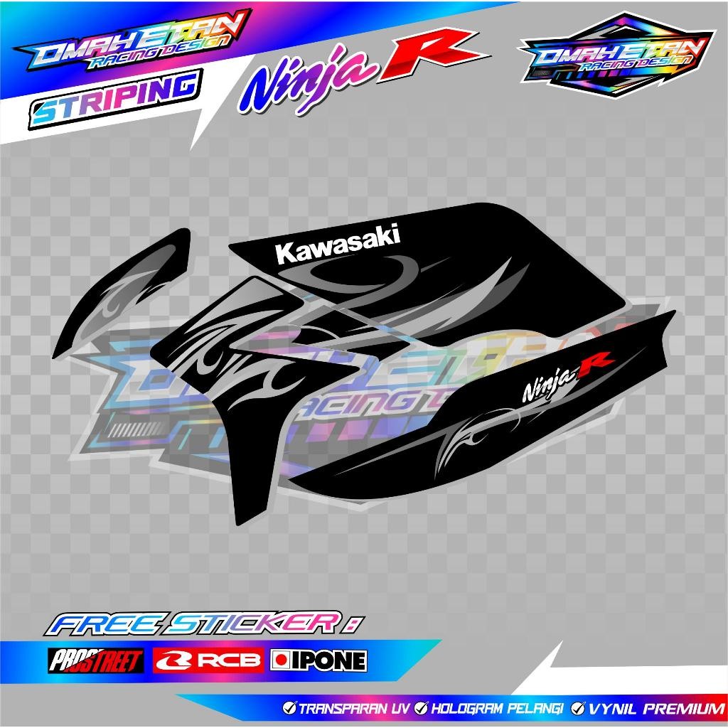 STRIPING VARIASI MOTOR KAWASAKI NINJA R / STICKER LIST MOTOR KAWASAKI NINJA R