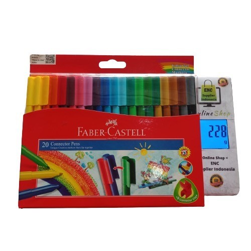 

[New Arrival] connector pen faber castell 20 warna spidol faber-castell - tidak bublewrap