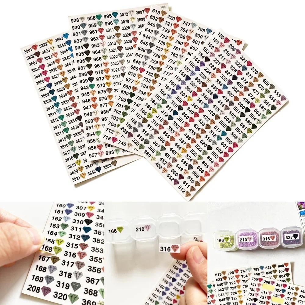 

Color Number Stickers, Diamond Dot Number Stickers 447 Labels for Storage Containers Diamond Painting Number Stickers