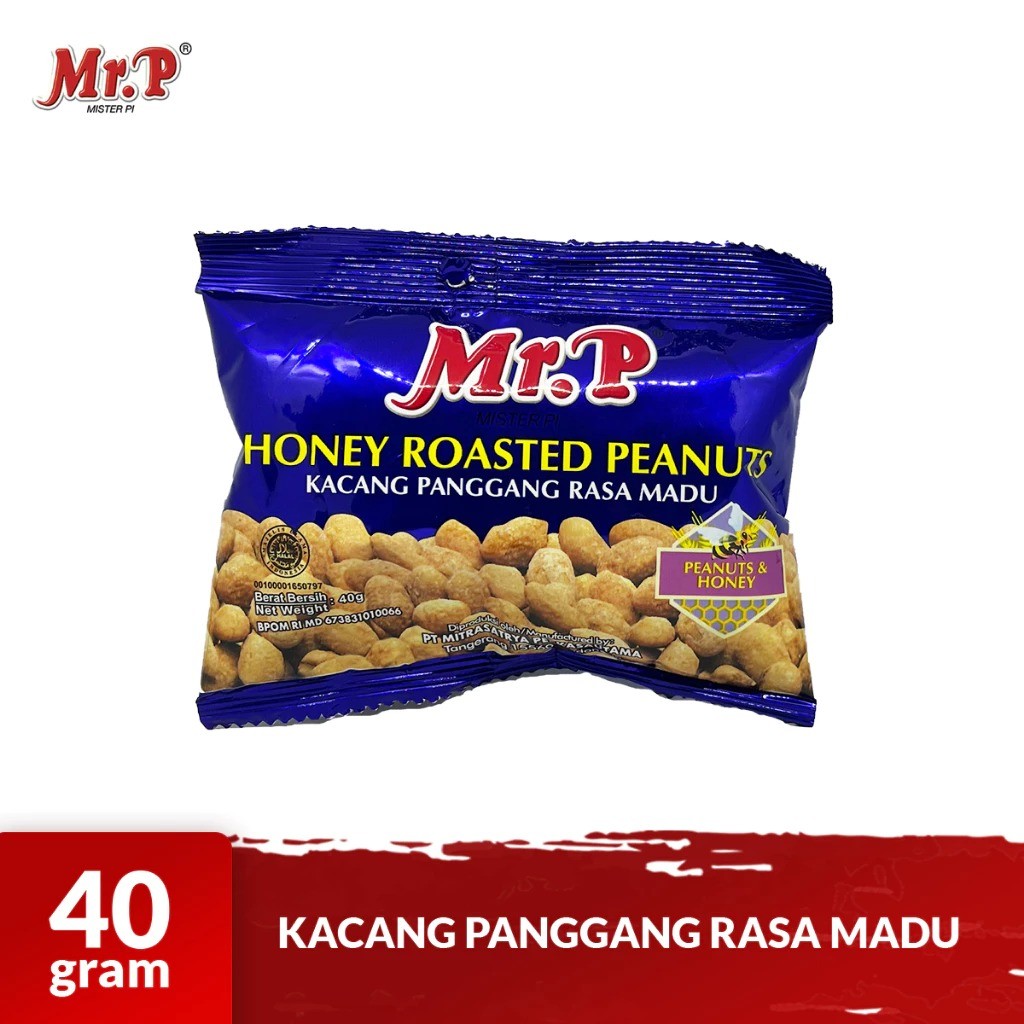 

MR. P Kacang Panggang Varian Rasa Honey 40gr