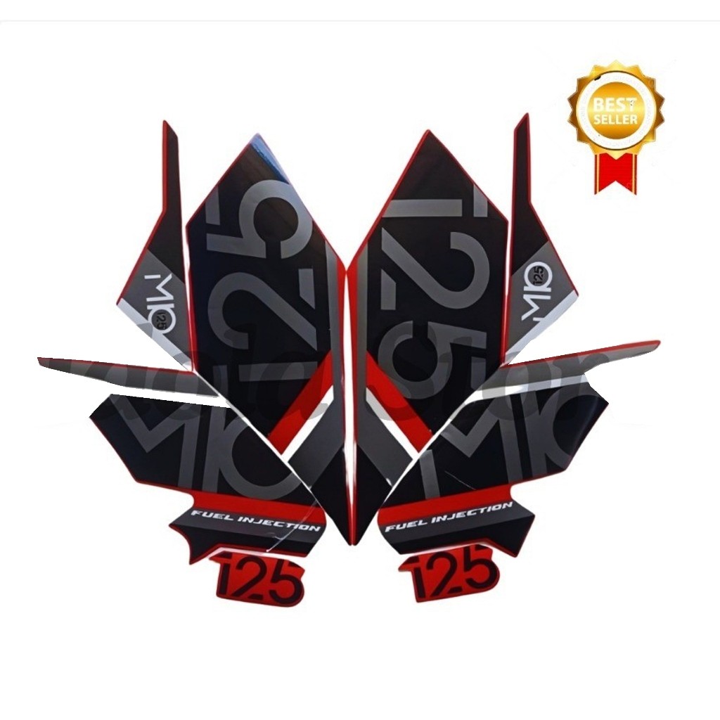 Stiker Striping Mio M3 2017 Hitam Merah List Stiker Standart Mio M3 2017 Striping Mio M3 2017