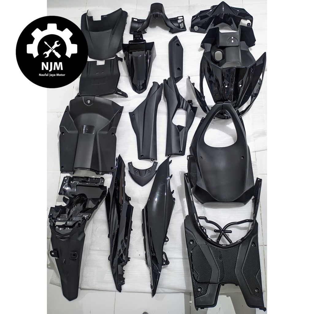 Full Body Beat FI CBS K25 2012 2013 2014 Hitam WIN | complete set bodi kasar halus motor honda injek