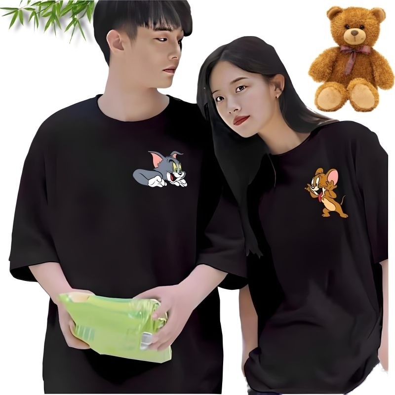 CKS - Baju Kaos Distro Couple tomjer Pria Wanita Dewasa Lengan  Pendek Katun Terbaru / Kaos Kapel Pa
