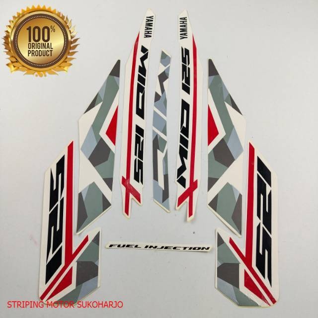 (ORI) Striping Yamaha Mio m3 125 2016 putih kualitas original