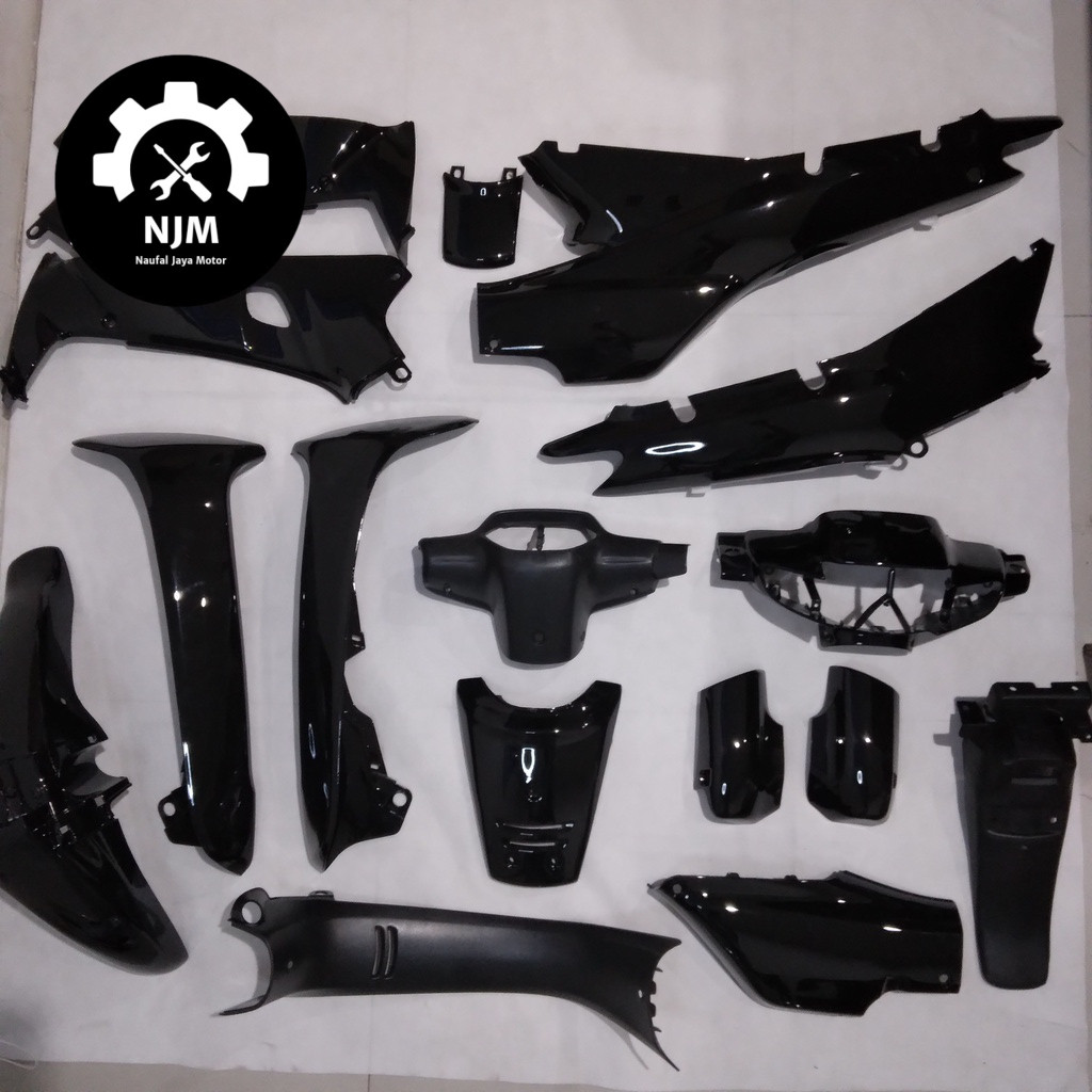 Full Body Supra X Lama 100 cc 1996 1997 1998 1999 2000 2001 2002 Hitam WIN | complete set bodi kasar