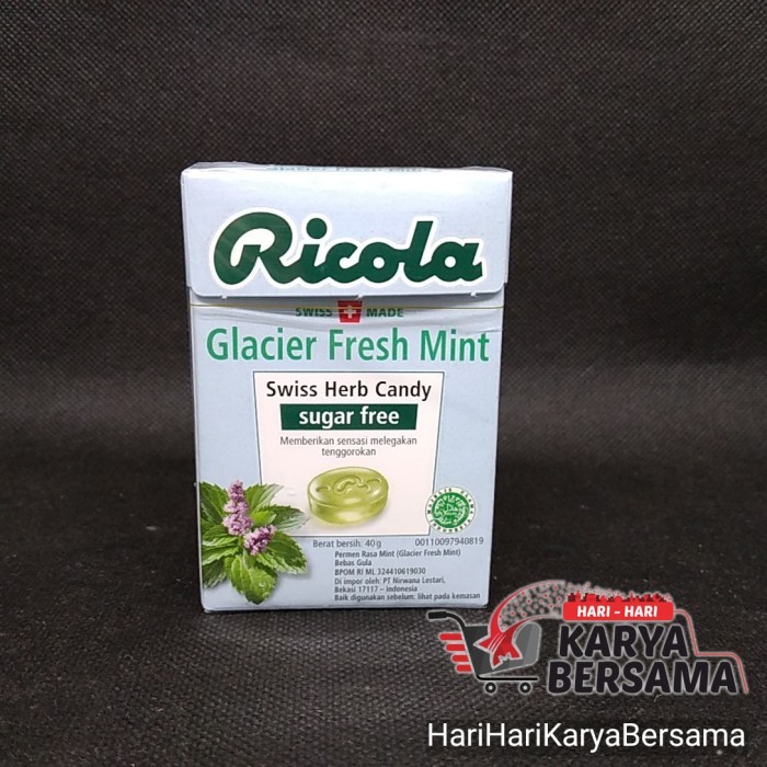 

PERMEN RICOLA GLACIER FRESH MINT SWISS HERB CANDY 40GR