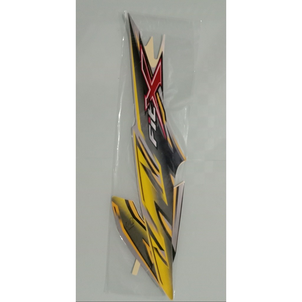 Striping Sticker Honda Supra Fit X 2008 silver kuning