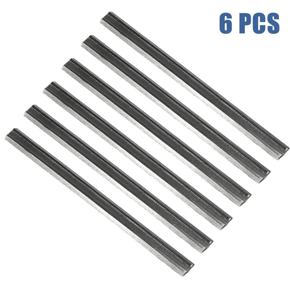 Reversible Planning Blades Planer Blade 6pcs With Two Cutting Edges 82x5.5x1mm Planning Blade Straig