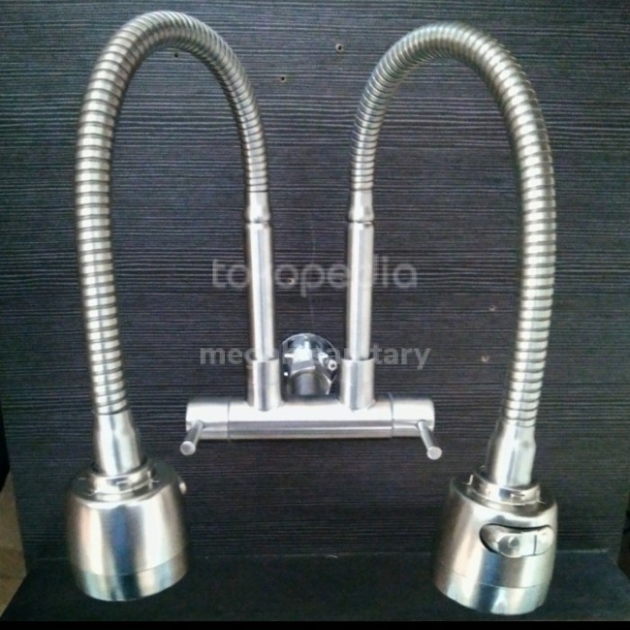 kran air wastafel fleksibel cabang 2 stainlesssteel sus304-27 Tebal