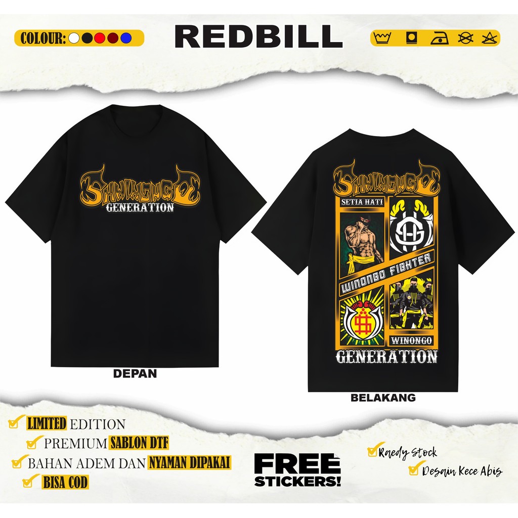 Kaos SH Winongo Generation Winongo Fighter Model Kece Harga Terjangkau