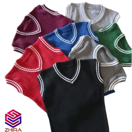 Vest Rajut Model Polos Seragam Sekolah SD SMP SMA Premium
