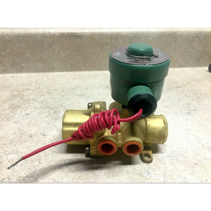 4 WAY FLAMEPROOF BRASS SOLENOID VALVE 3/8" ASCO 8344B5 - 24VDC