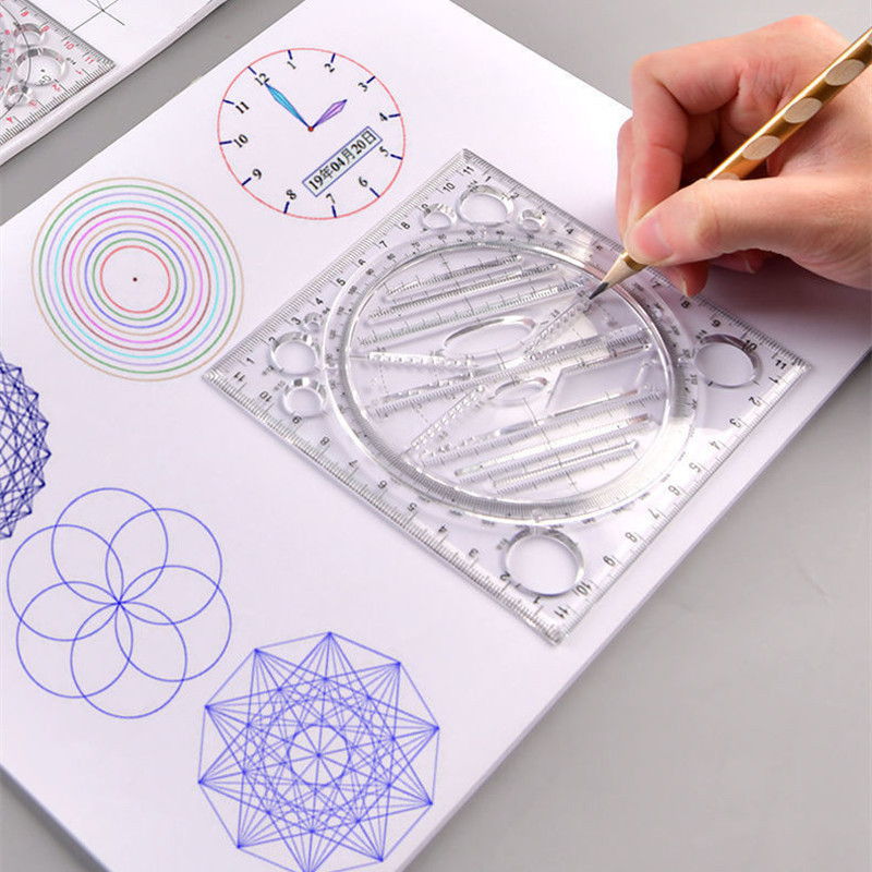 

Multifunctional Drawing Template Art Design Construction Architect Stereo Geometry Ellipse Drafting Scale Ruler Measuring Tool