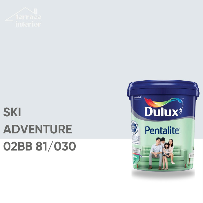 Cat Tembok Dulux Pentalite Interior 2.5L warna Abu Grey Doff Matt - Ski Adventure
