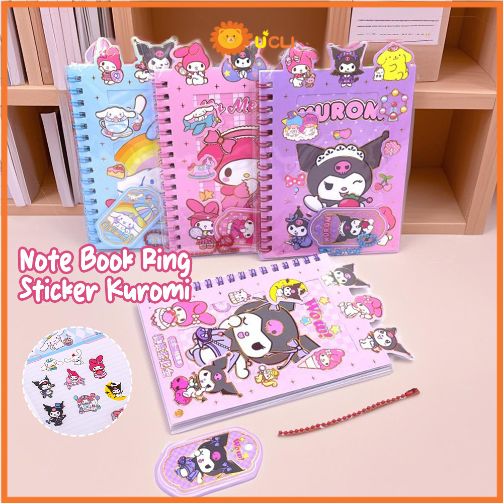 

Ucli Buku Notebook Lucu DIY Stiker Quicksand Shake