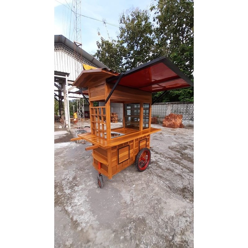 gerobak kaki lima modern bisa untuk wedang jahe merah/ wedang ronde/ kembang tahu/ susu jahe/ es cok