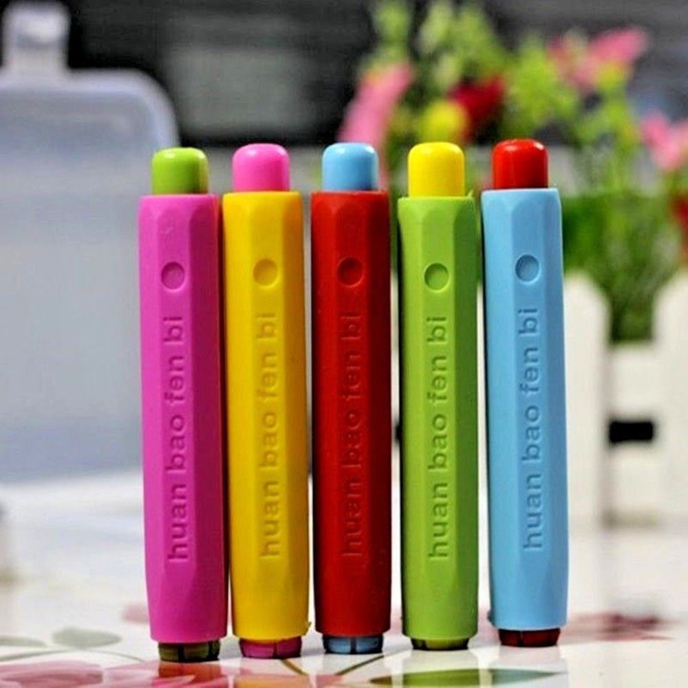 

5Pcs Health Non-toxic Chalk Holder Clip Colorful Chalk Holders Clean for Teachers Writing Children Drawing Board Accessories