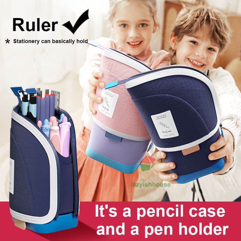 

Vertical Pencil Cases Large Capacity Pencil Bag Pouch Holder Box for Girls Office Student Stationery Organizer School Supplies
