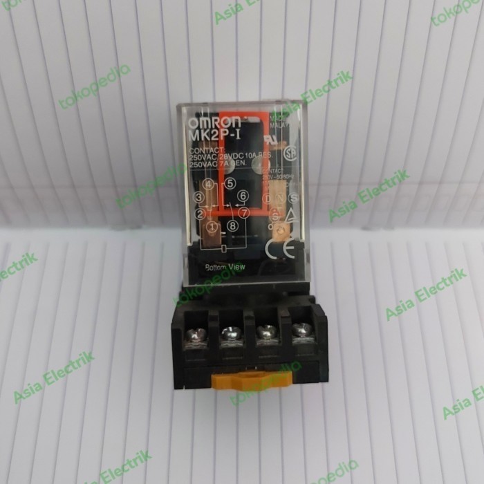 RELAY MK2P-1 OMRON MK2P+SOCKET 220V AC ORIGINAL