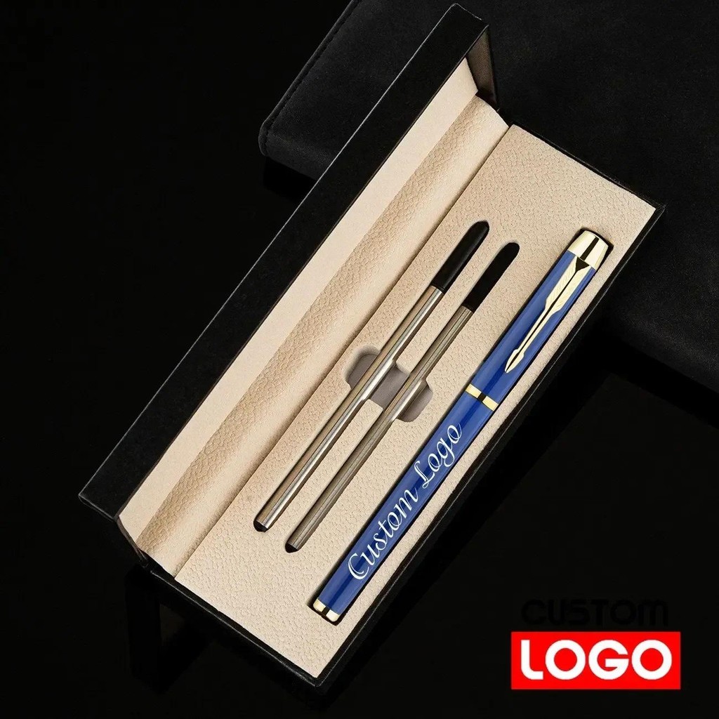

Luxury Metal Gel Pens In Gift Box Custom Logo Office & School Supplies Business Gift Box Packaging Roller Pen stationary