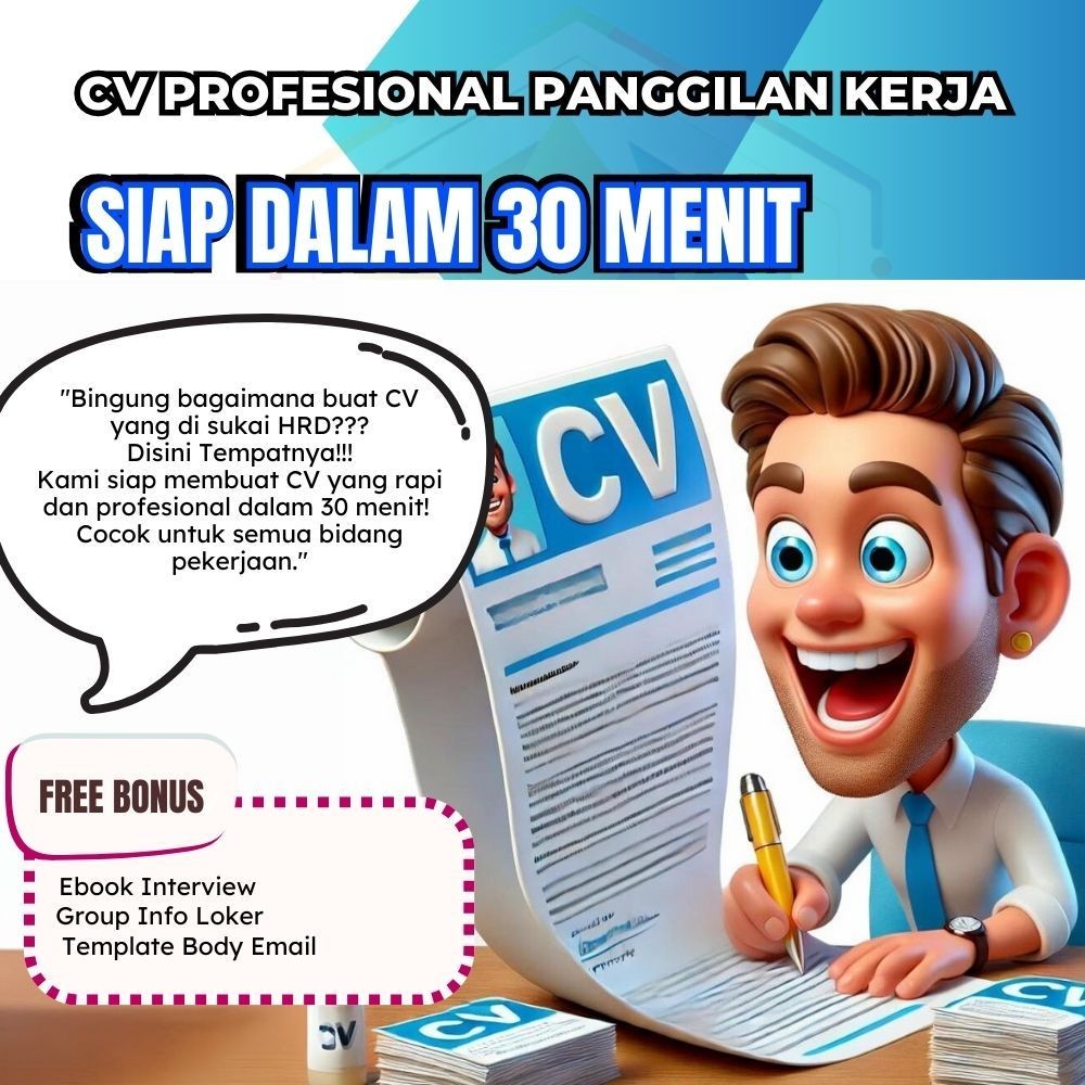 EXPRESS Jasa Edit CV /Lamaran Kerja Cepat,Rapi,Kesukaan HRD