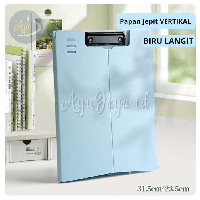 

NEW PROMO-[Terlaris] Map Folder Lipat Multifungsi File Clipboard A4 Jepit Atas - Biru Langit