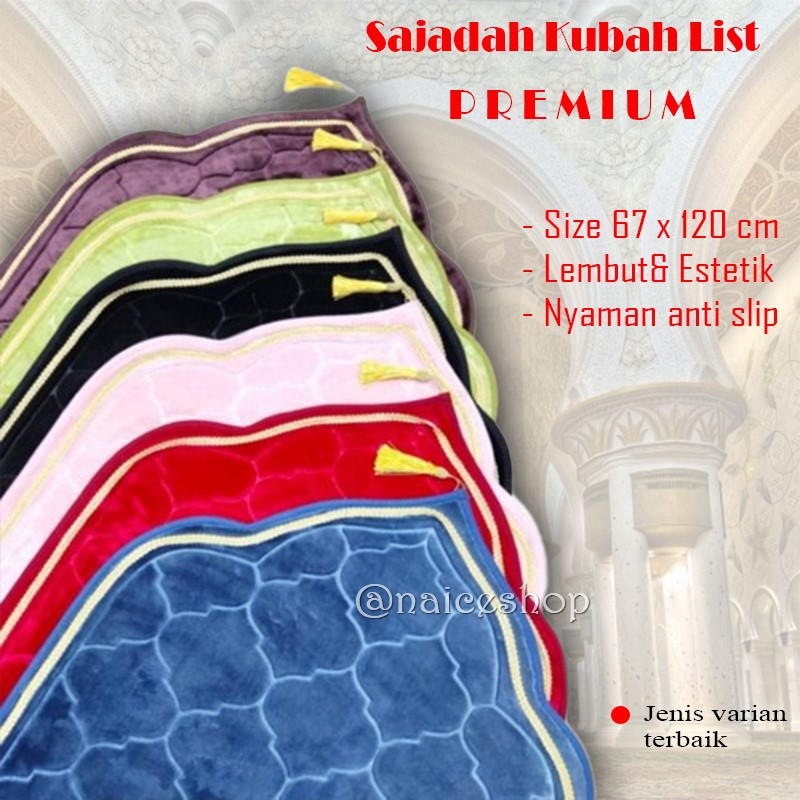 Sajadah Tebal Kubah Polos Sejadah Turki Busa Terbaru 2024