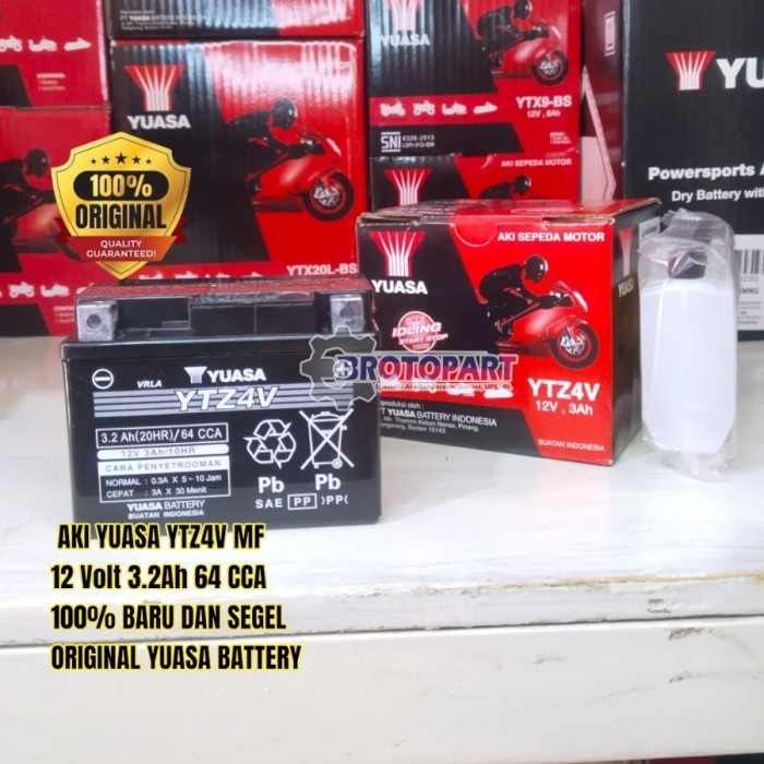 AKI MOTOR R15, BYSON, FINO, JUPITER Z MX, XEON YUASA YTZ4V 12V 3AH