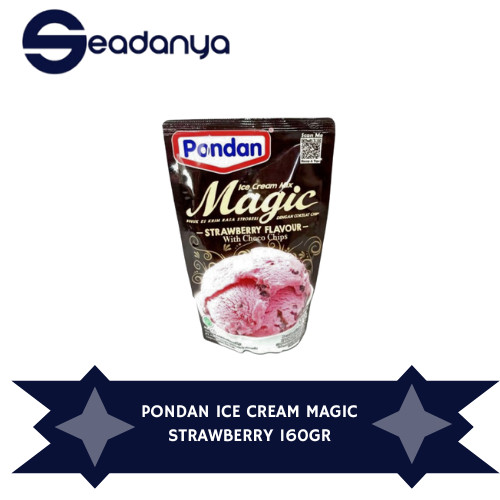 

[PROMO] Pondan Ice Cream Magic rasa Stroberi Kismis 160g Bubuk Es Krim Siap Pakai HALAL MUI BPOM