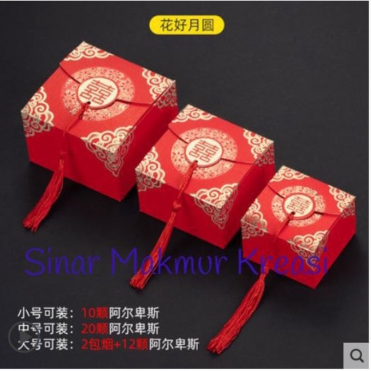 

Box Candy Souvenir/ Sangjit /Mingle / Wedding Box model 11 (Besar) isi 50 pcs