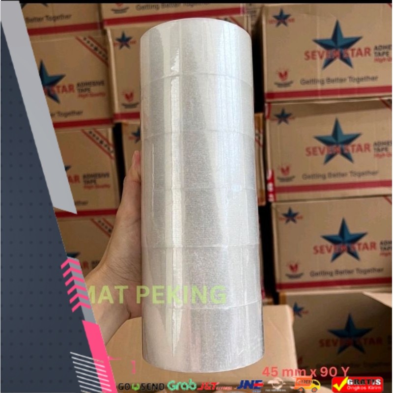 

TERMURAH Lakban Bening Coklat 1 Slop isi 6 pcs 45mm dan 48mm 90 y