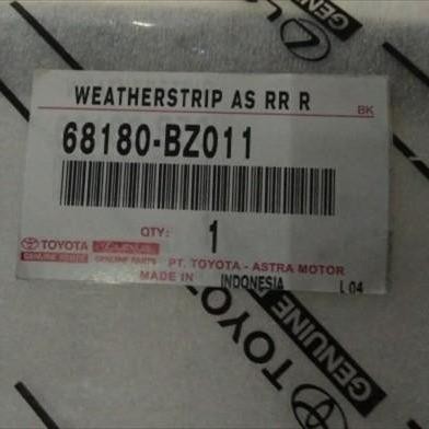 Jual--Cod Karet List Pelipit Kaca Pintu Luar Belakang Kanan Avanza Xenia Lama