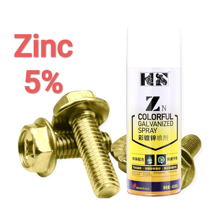 Cat semprot spray Cold Galvanizing Zinc Gold galvanis anti karat 5%