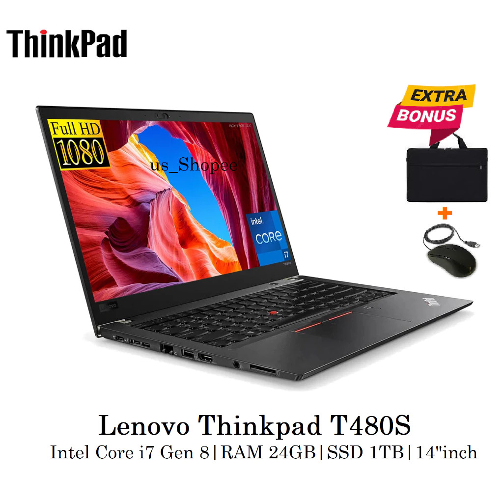 Laptop Touchscreen Lenovo Thinkpad T480S i7 GEN 8 RAM 24GB/1TB SSD FULLSET