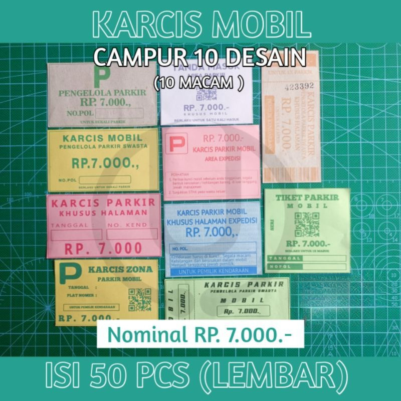 

Karcis parkir Mobil Campur 10 Desain