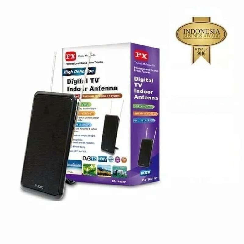 Antena Dalam PX DA-1401NP Antena TV Digital Analog Indoor Dinding DVB T2 UHF DA1401NP + Kabel (HP)