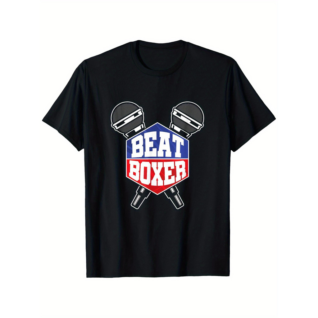 Kaos Pria Beatboxer - 100 Persen Katun Gaya Hip Hop Streetwear Desain Hip Hop Keren Lengan Pendek Sa