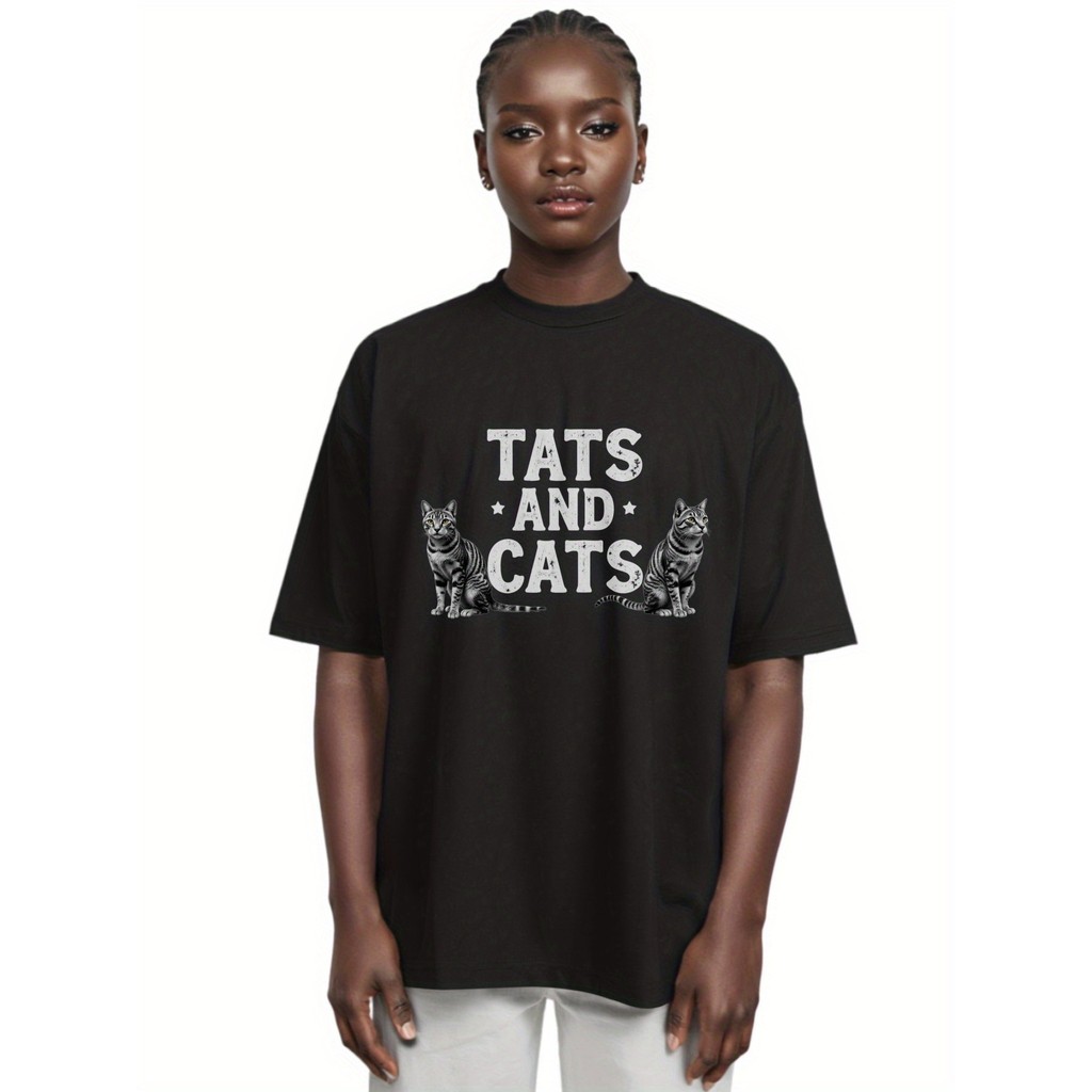 Kaos Kucing Tato Pecinta Seni Rajah Hadiah Unik Katun Lembut 220g Desain Keren Trendi Nyaman Dipakai