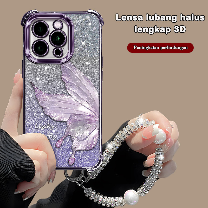 CASE Kupu-kupu ungu Cocok untuk iphone ip11 ip11Pro ip11ProMax ip15Pro ip14 ip13 ip12ProMax X Xs Xr