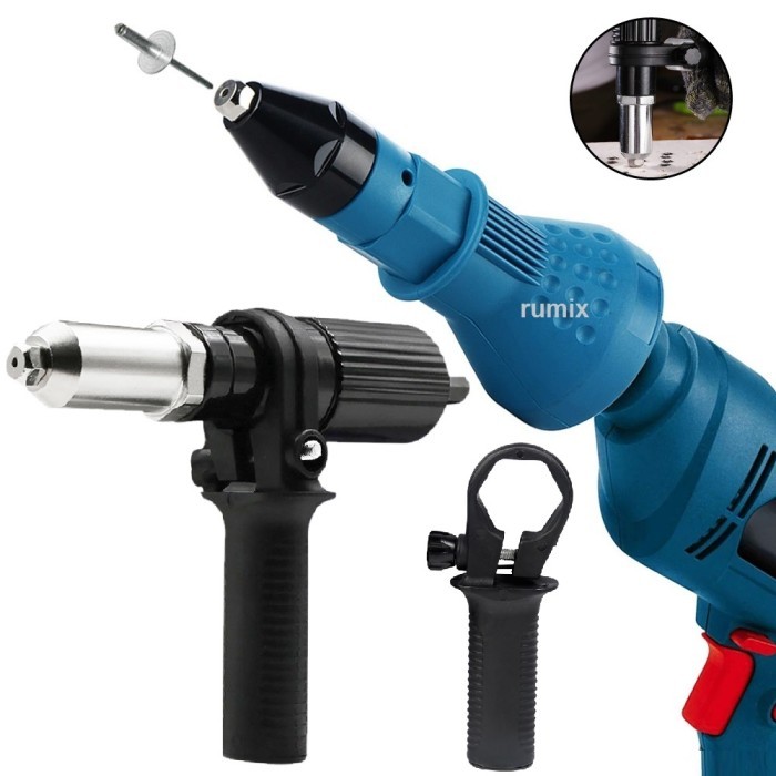 

Alat Rivet Tang Rivet Ripet Sambung Konverter Bor Rivet Gun Adapter - Biru