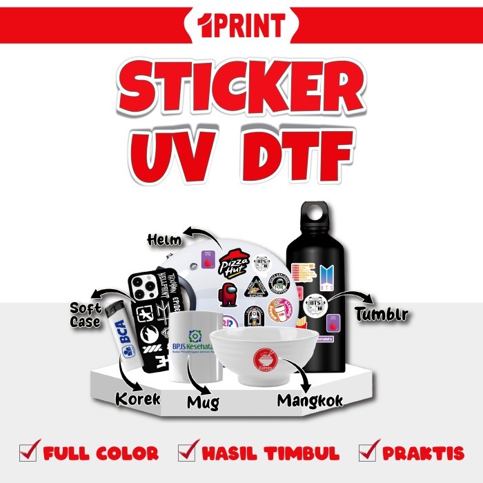 

Print Stiker UV DTF | Sticker 1 Meter | Sticker DTF UV A3 | Sticker UV DTF 50 cm | Stiker Timbul - 1 Meter