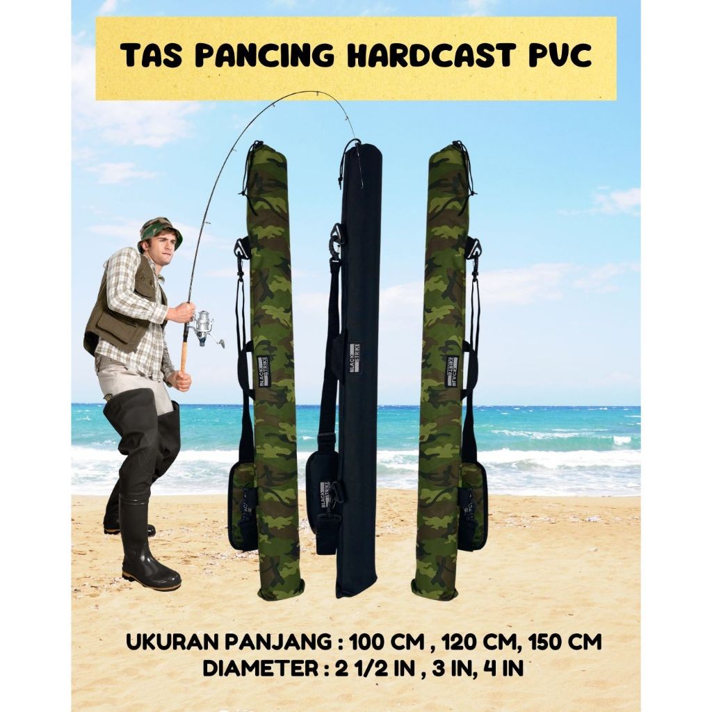 PROMO/ TAS PANCING HARDCAST PVC BLACK STRIKE