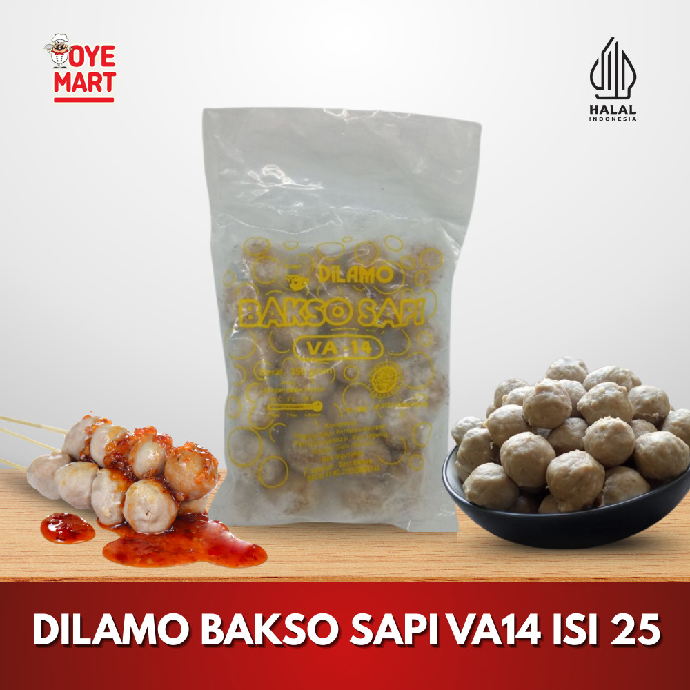 

DILAMO BAKSO SAPI VA-14 350GR ISI 25 BASO SAPI