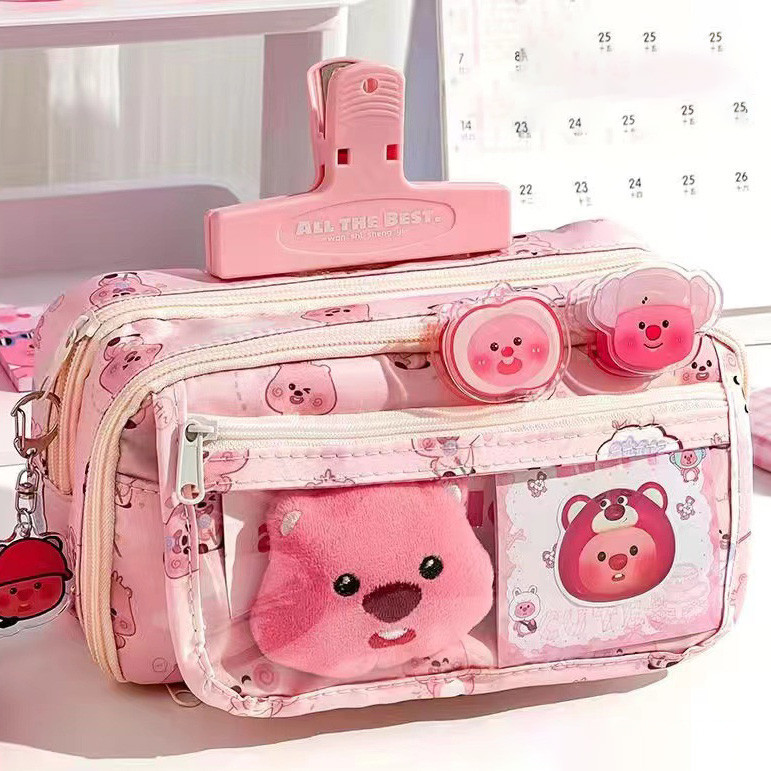 

Kotak Pensil Tempat Alat Tulis Kotak Pensil Aesthetic Tas Pena Tempat Pencil Case Pensil Kapasitas Besar Lucu Kartun Canvas Kotak Pensil Tas