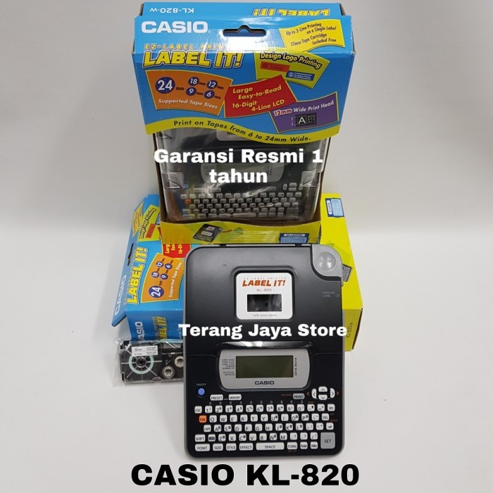

salee Casio Label Printer KL-120 Label It KL 120 Printer Label Casio KL120 - CASIO KL-820 berkualitas