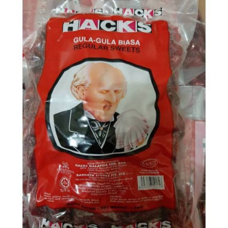 

1PAK BERAT 1.8 KG PERMEN HACKS ASLI / PERMEN HACK ORIGINAL